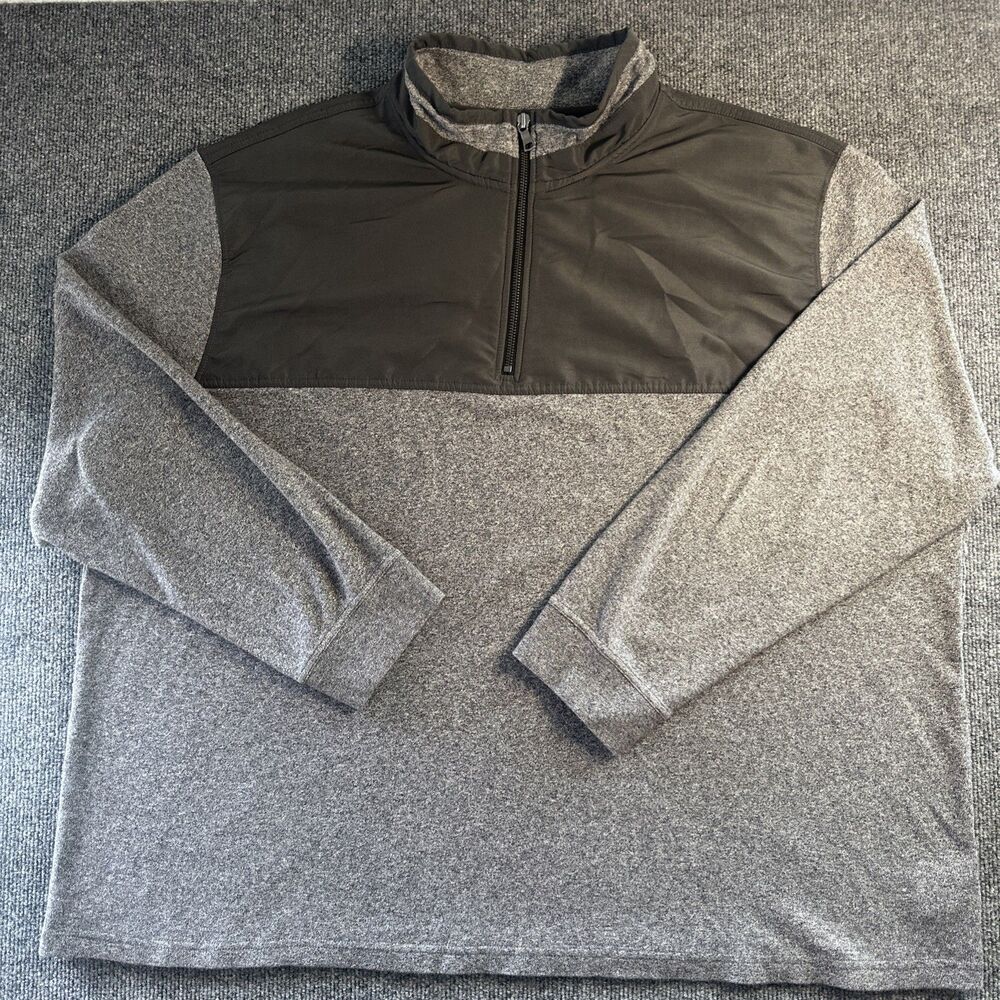TWENTY EIGHT DEGREES Sweater Pullover Mens XXL GRAY Knit Cotton Long Sleeve